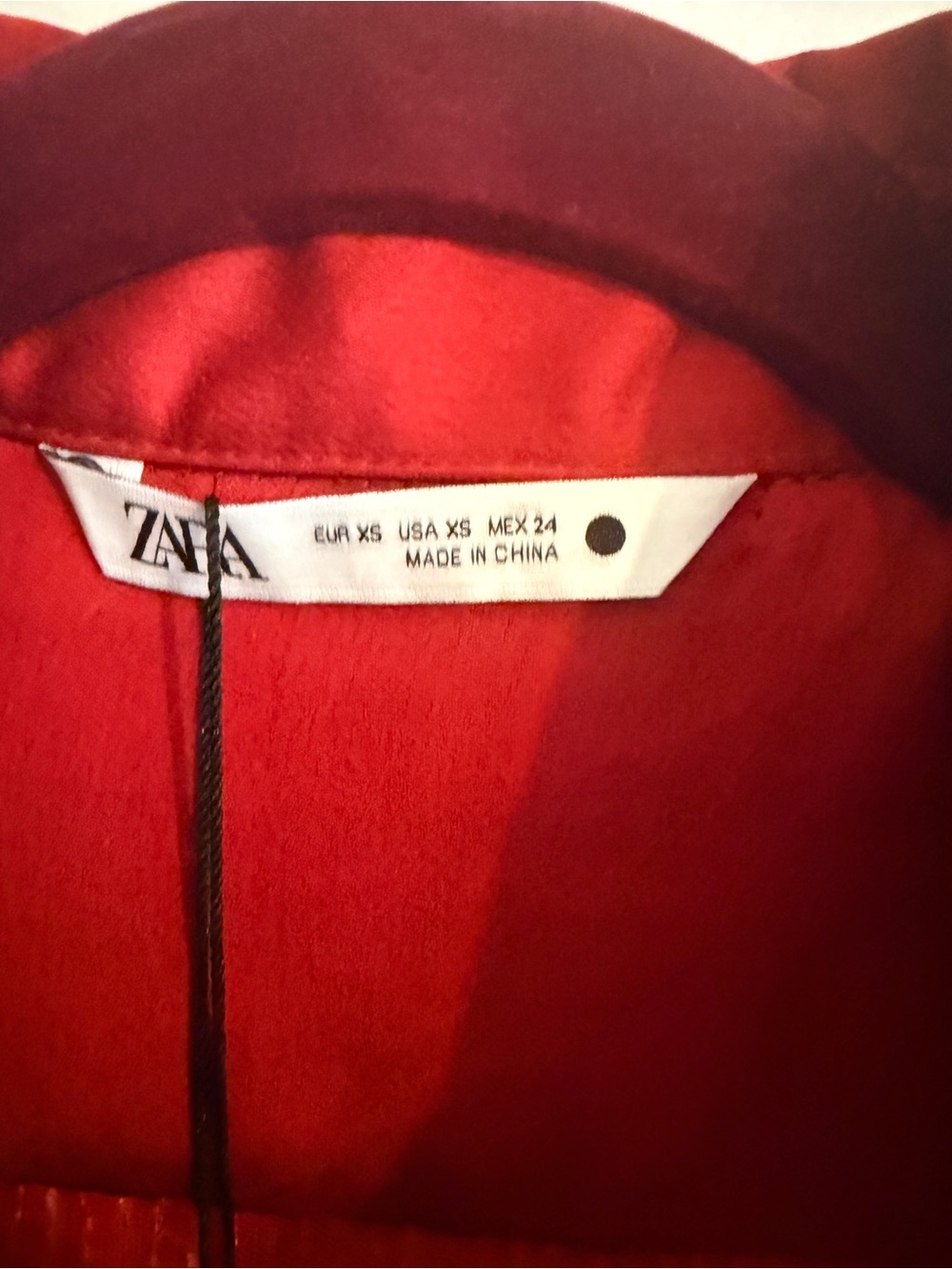ZARA Red Sequin Button-Down Women's Top SIZE: XS - Picture 9 of 13